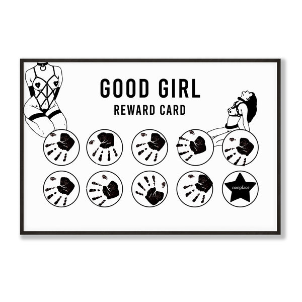 Good Girl Reward Card Print (Black)
