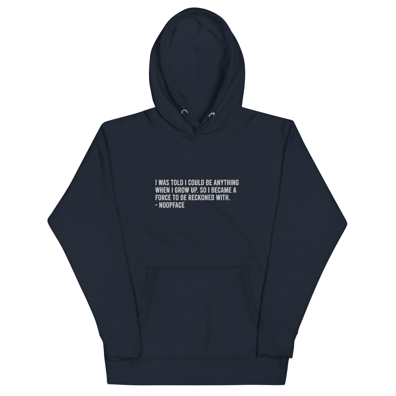A Force to Be Reckoned With Embroidered Unisex Hoodie
