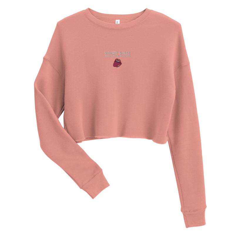 Modern Woman Embroidered Crop Sweatshirt