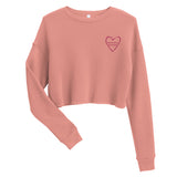 Play With My Clit Not My Heart Embroidered Crop Sweatshirt
